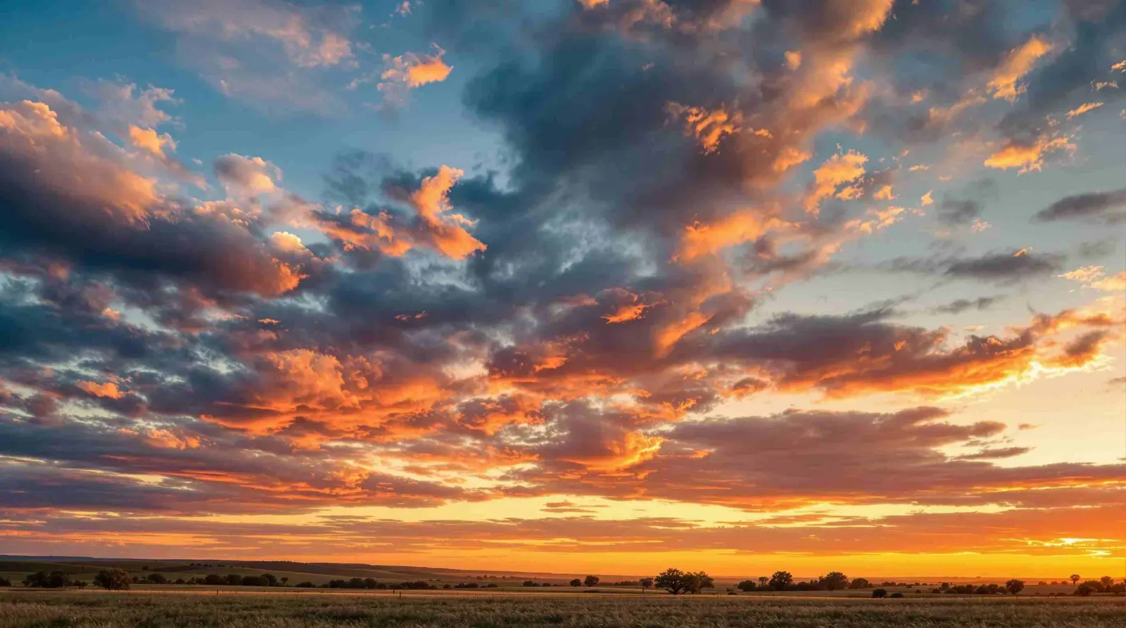 Texas hunting ranch at sunset